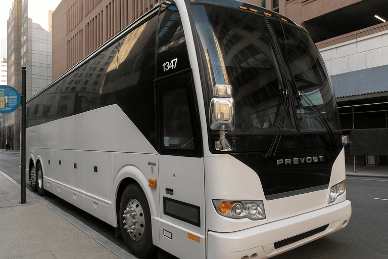 a Charter Bus Rental Decatur coach bus