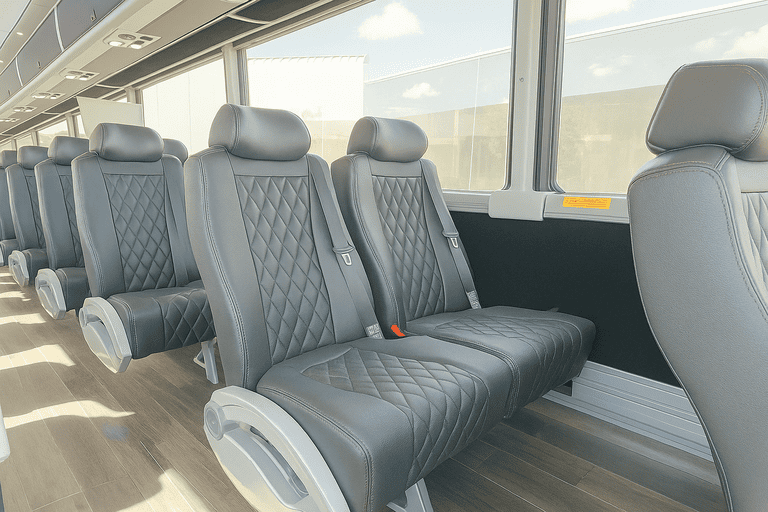 interior of Charter Bus Rental Decatur charter bus